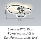 Modern New Acrylic Shade Circle Chandelier Lustre Pendant Lights Indoor Lighting Decor For restaurant Bedroom Living Room Lamps