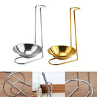 Kitchen Accessories Vertical Single/Double Ladle Spoon Utensil Rack Soup Spoon Rest Stand without plate Tableware Storage Shelf