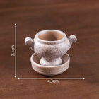 DIY Miniature Dollhouse Kitchen Decoration Accessories; Mini Clay Pot, Plate and Food Model