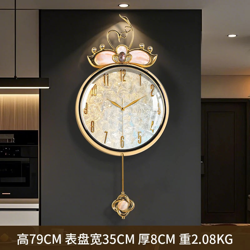 Nordic Round Wall Clocks Modern Luxury Living Room Minimalist Creative Fashion Wall Clocks Simple Aesthetic Horloge Home Decor