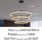 Modern New Acrylic Shade Circle Chandelier Lustre Pendant Lights Indoor Lighting Decor For restaurant Bedroom Living Room Lamps