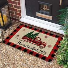 Christmas Santa Claus Truck Welcome Door Mats Home Decor Kitchen Hallway Balcony Rugs Carpet for Living Room Xmas Decorations