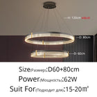 Modern New Acrylic Shade Circle Chandelier Lustre Pendant Lights Indoor Lighting Decor For restaurant Bedroom Living Room Lamps