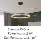 Modern New Acrylic Shade Circle Chandelier Lustre Pendant Lights Indoor Lighting Decor For restaurant Bedroom Living Room Lamps