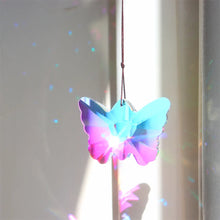 Crystal Butterfly Prism Pendant Light Sun Catcher Rainbow Captor Christmas Tree Decoration Hanging Sunshade Lighting Decor