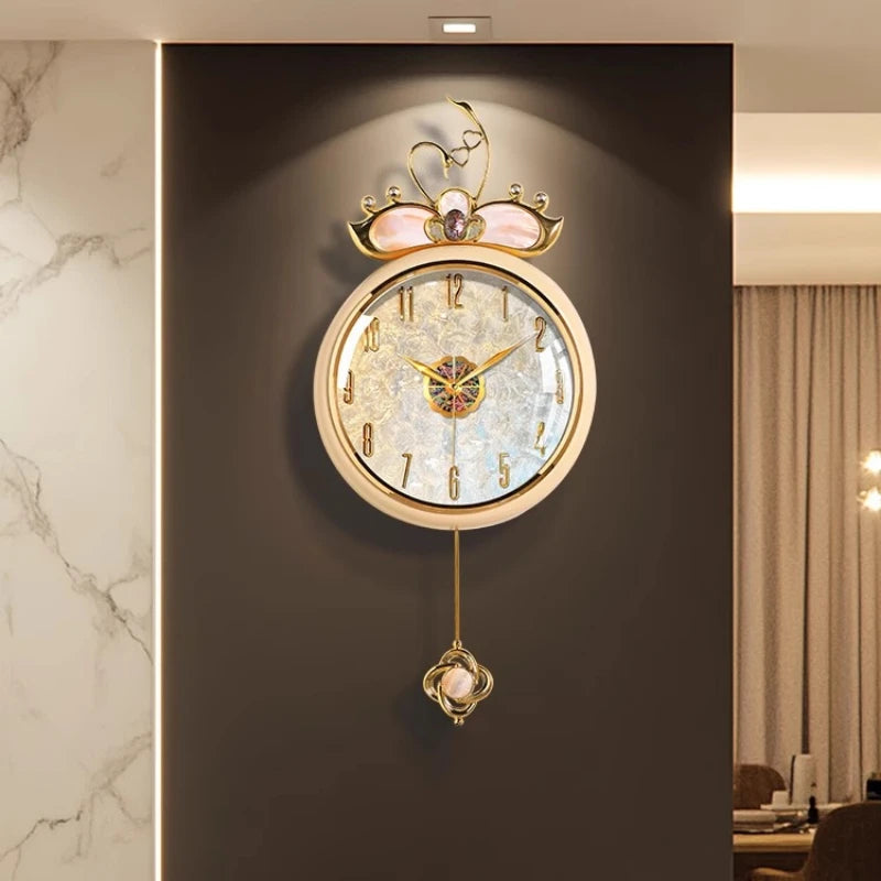 Nordic Round Wall Clocks Modern Luxury Living Room Minimalist Creative Fashion Wall Clocks Simple Aesthetic Horloge Home Decor