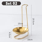 Kitchen Accessories Vertical Single/Double Ladle Spoon Utensil Rack Soup Spoon Rest Stand without plate Tableware Storage Shelf