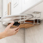 Kitchen Storage Rack, Punch-free Kitchen Sink Storage Pot and Lid Rack, Wall-mounted Kitchen Accessories Storage Rack