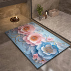 Luxury Bathroom Bath Mat Absorbent Non-slip Shower Foot Mats Quick Dry Toilet Rugs Carpet Doormat Washable