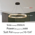 Modern New Acrylic Shade Circle Chandelier Lustre Pendant Lights Indoor Lighting Decor For restaurant Bedroom Living Room Lamps