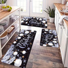 Christmas Ball Snowflake Kitchen Floor Mat Home Decor Hallway Balcony Non-slip Rugs Carpet for Living Room Christmas Decorations