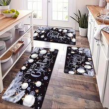 Christmas Ball Snowflake Kitchen Floor Mat Home Decor Hallway Balcony Non-slip Rugs Carpet for Living Room Christmas Decorations