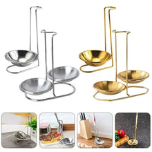 Kitchen Accessories Vertical Single/Double Ladle Spoon Utensil Rack Soup Spoon Rest Stand without plate Tableware Storage Shelf