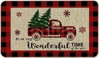 Christmas Santa Claus Truck Welcome Door Mats Home Decor Kitchen Hallway Balcony Rugs Carpet for Living Room Xmas Decorations