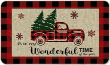 Christmas Santa Claus Truck Welcome Door Mats Home Decor Kitchen Hallway Balcony Rugs Carpet for Living Room Xmas Decorations