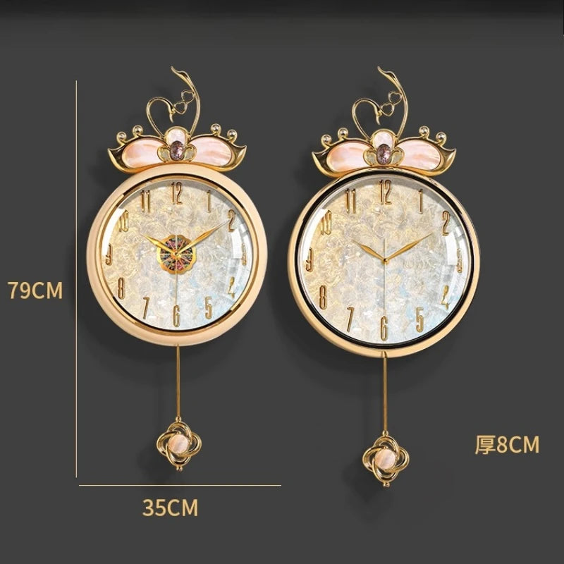 Nordic Round Wall Clocks Modern Luxury Living Room Minimalist Creative Fashion Wall Clocks Simple Aesthetic Horloge Home Decor