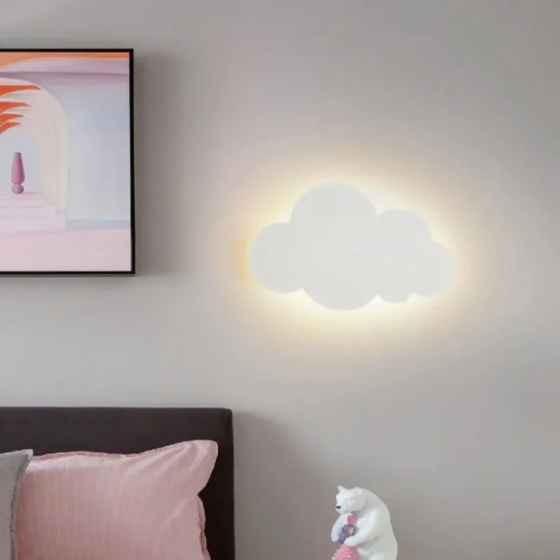 LED Cloud Wall Lamp Modern Living Room Children's Bedroom Kids Minimalist Wall Lighting Decor Dimming