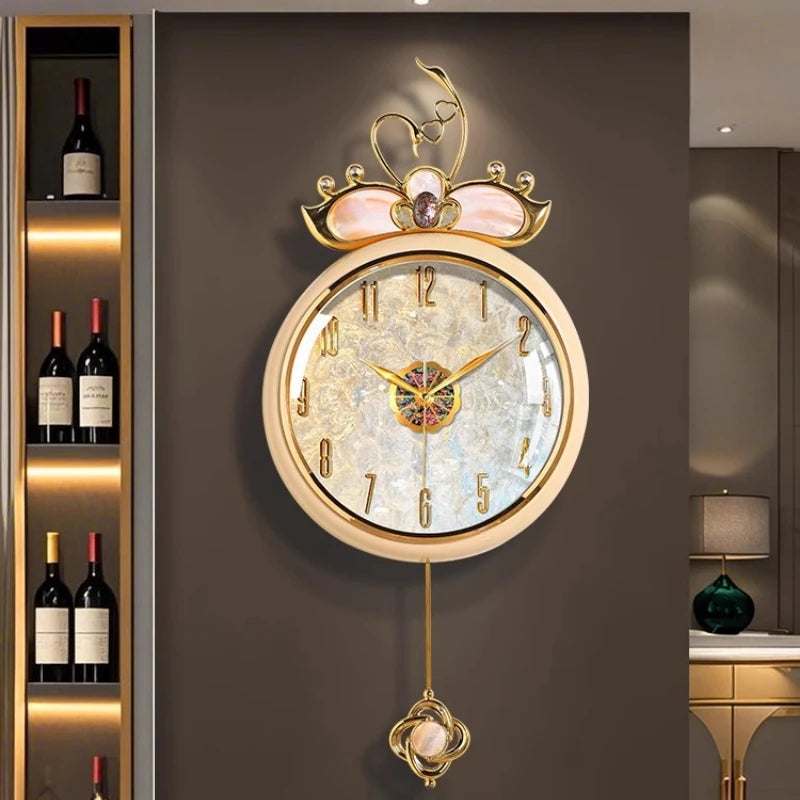 Nordic Round Wall Clocks Modern Luxury Living Room Minimalist Creative Fashion Wall Clocks Simple Aesthetic Horloge Home Decor
