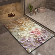 Luxury Bathroom Bath Mat Absorbent Non-slip Shower Foot Mats Quick Dry Toilet Rugs Carpet Doormat Washable
