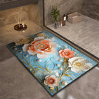 Luxury Bathroom Bath Mat Absorbent Non-slip Shower Foot Mats Quick Dry Toilet Rugs Carpet Doormat Washable