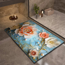 Luxury Bathroom Bath Mat Absorbent Non-slip Shower Foot Mats Quick Dry Toilet Rugs Carpet Doormat Washable